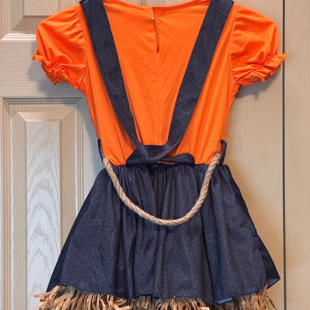 Scarecrow Girl Childs Halloween Costume Dress Size 6-6X Halloween Harvest‎